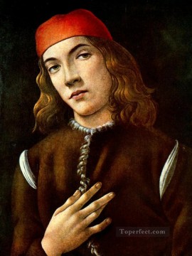 joven Pintura Art%C3%ADstica - Retrato de un joven 1483 Sandro Botticelli